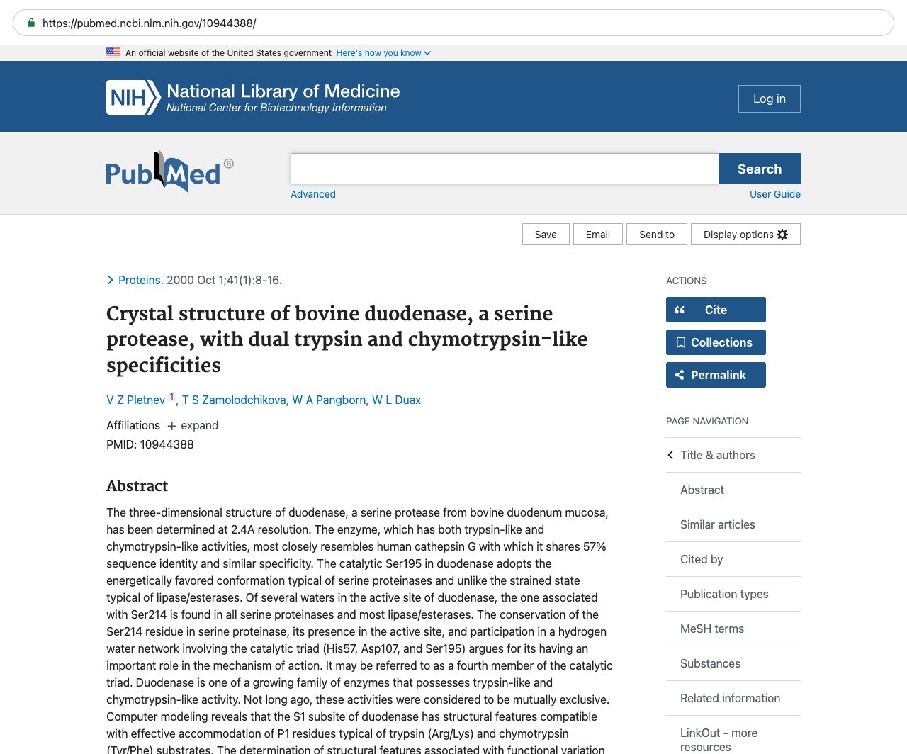 Screenshot — PubMed 10944388