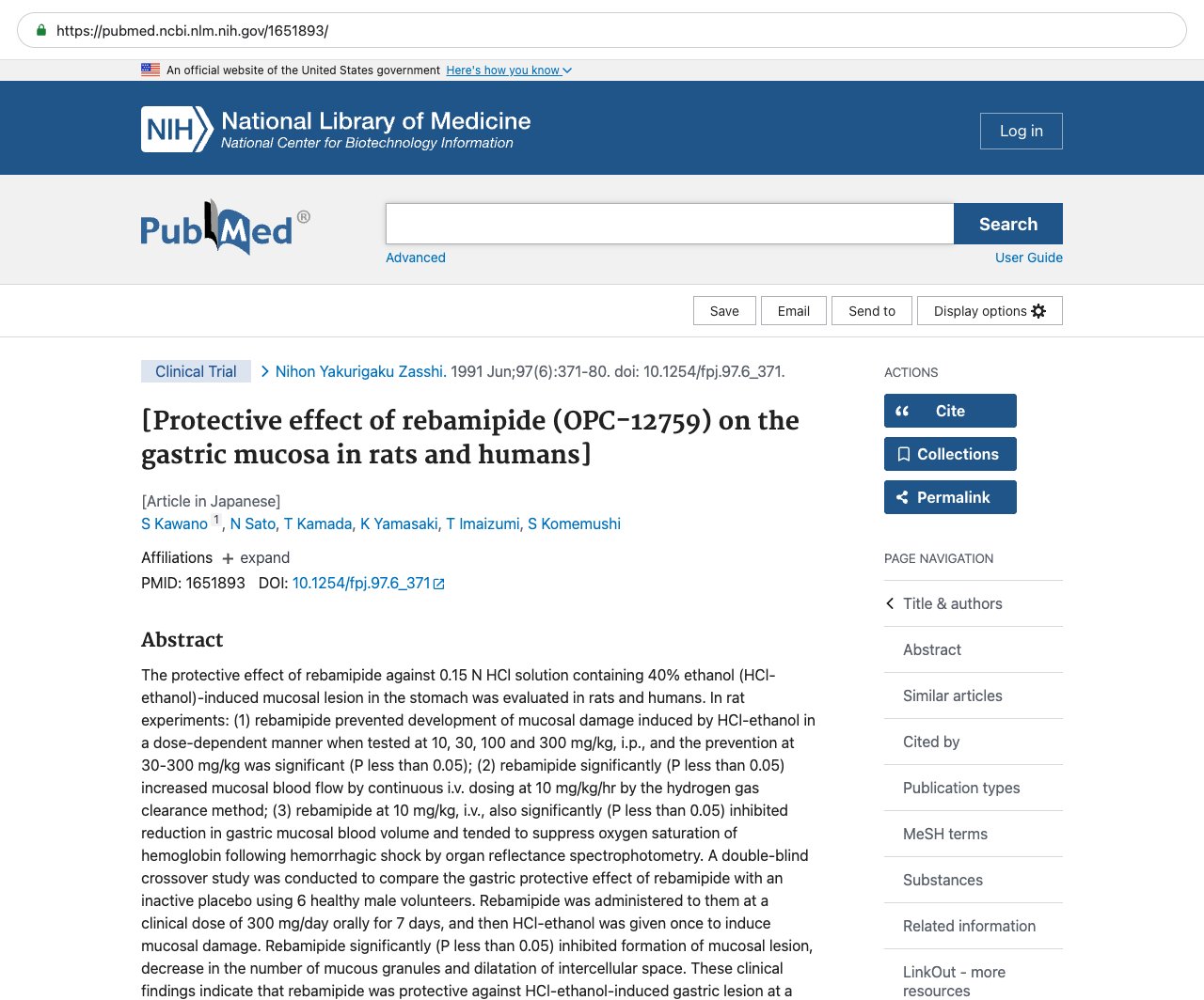 Screenshot — PubMed 1651893