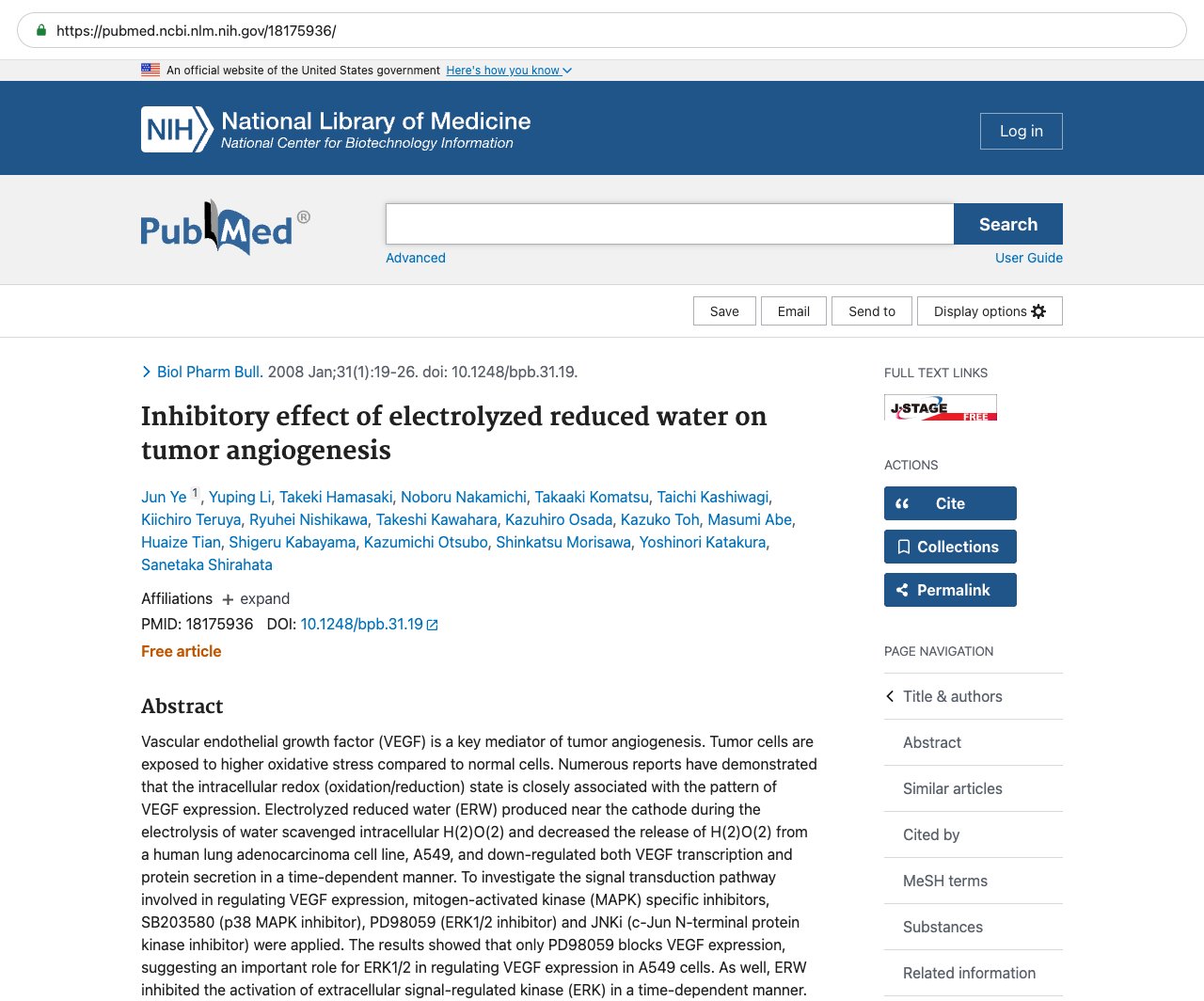 Screenshot — PubMed 18175936