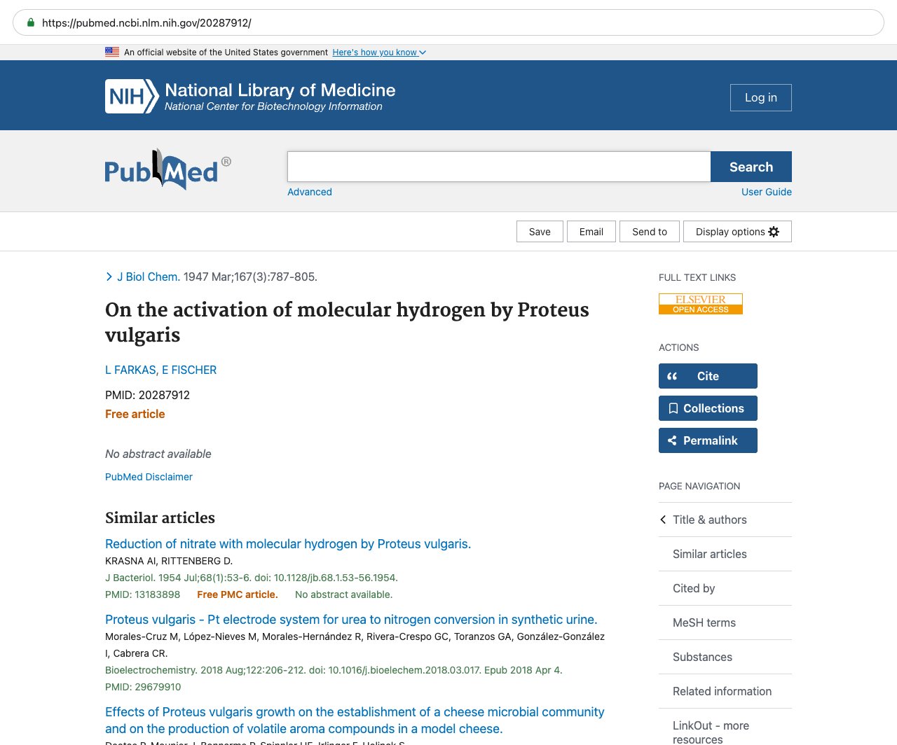 Screenshot — PubMed 20287912