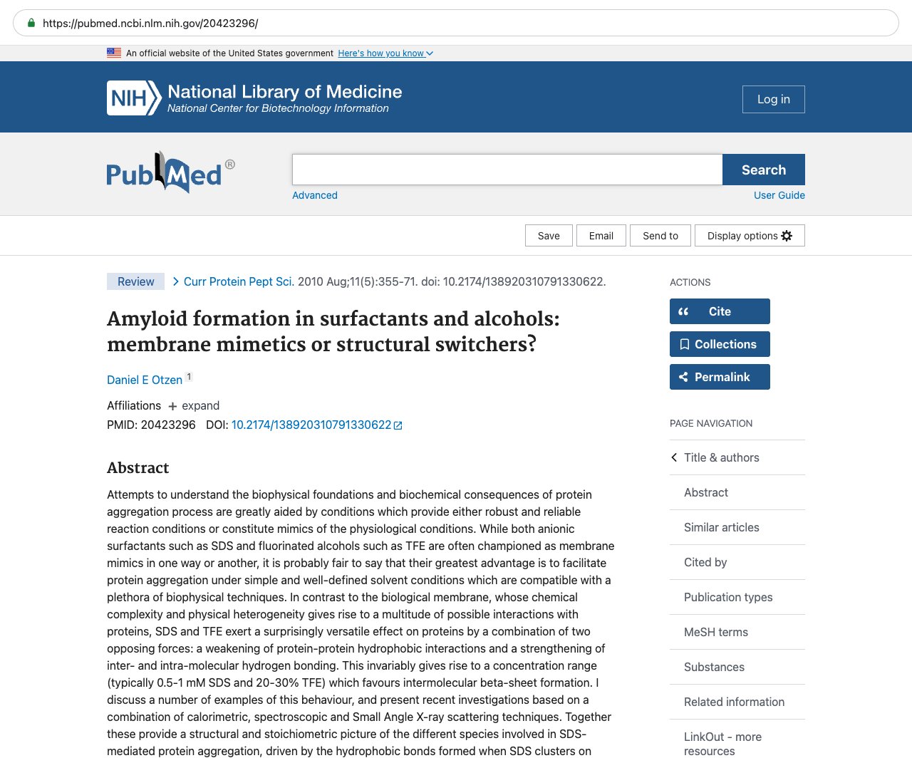 Screenshot — PubMed 20423296