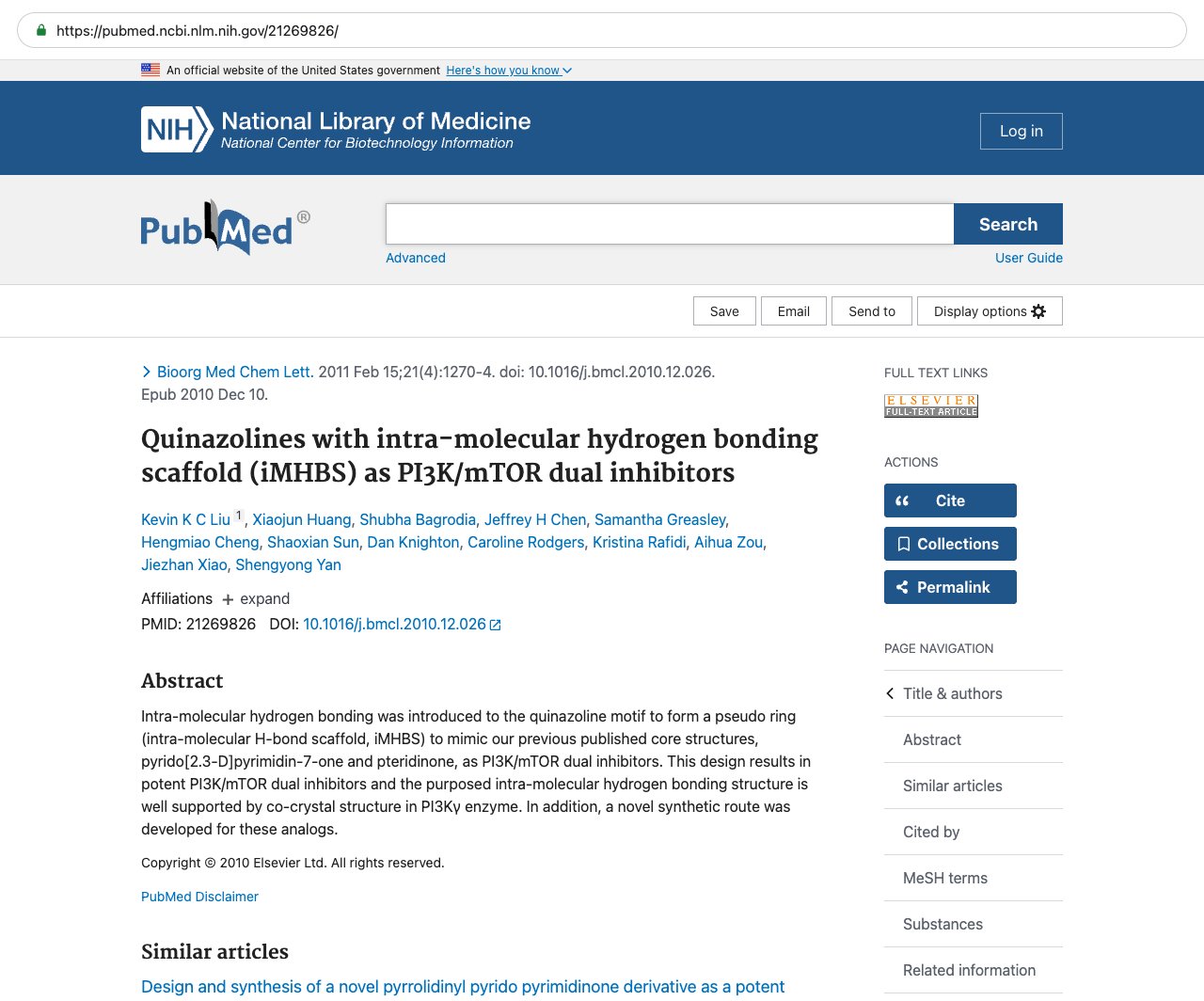 Screenshot — PubMed 21269826