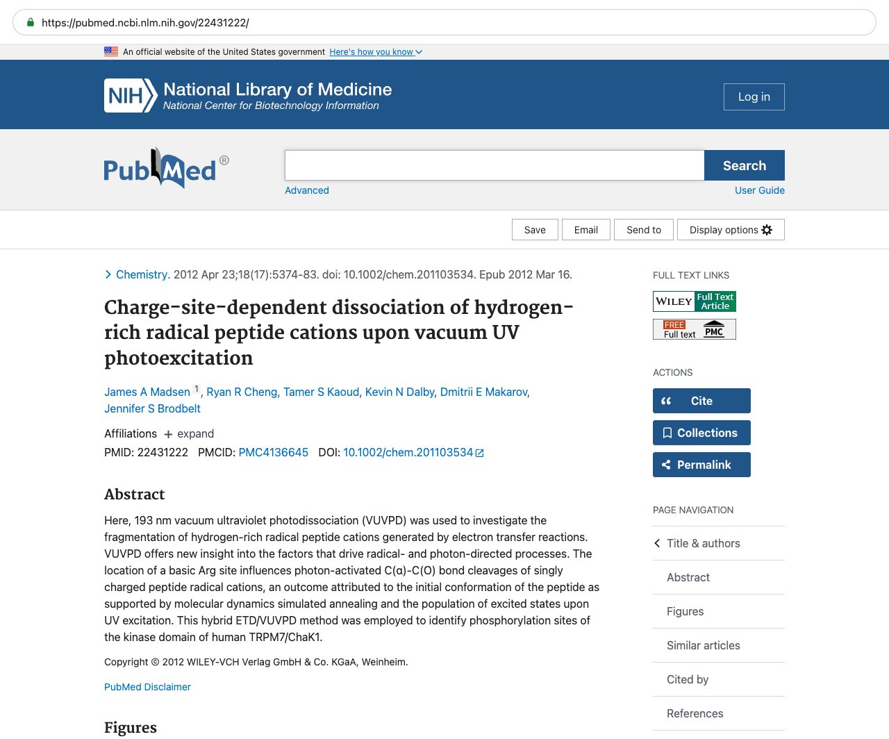 Screenshot — PubMed 22431222