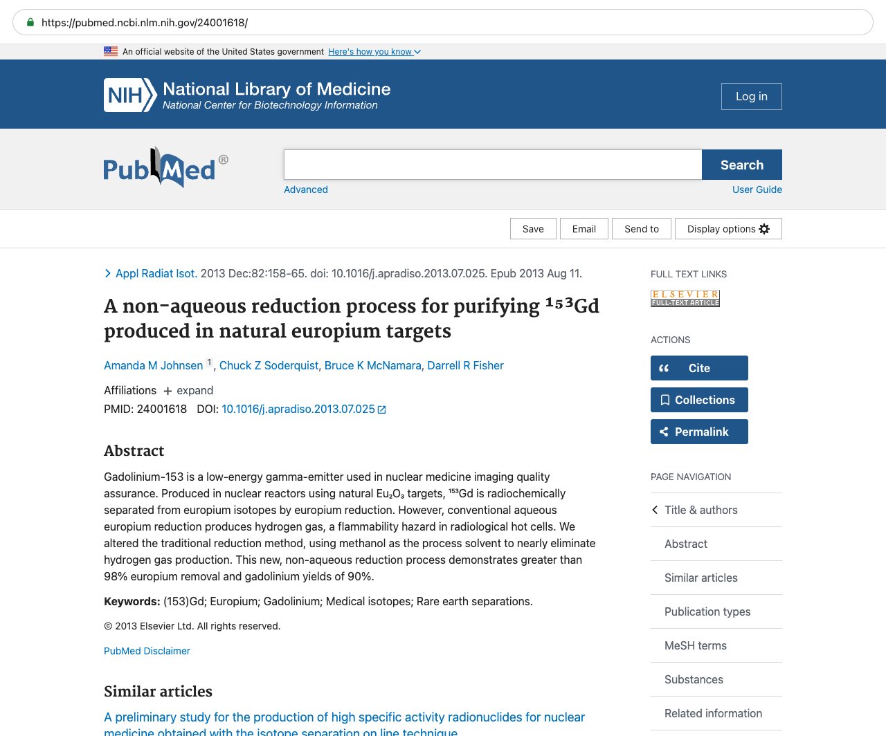 Screenshot — PubMed 24001618