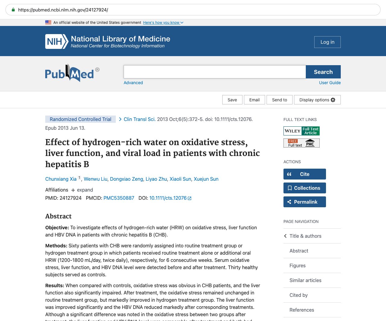 Screenshot — PubMed 24127924