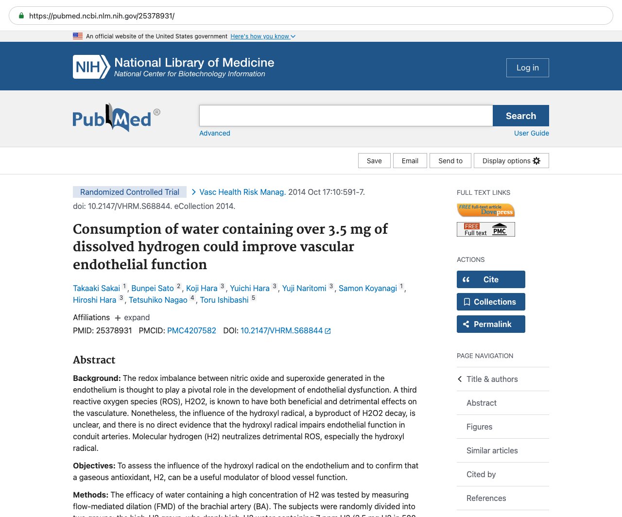 Screenshot — PubMed 25378931