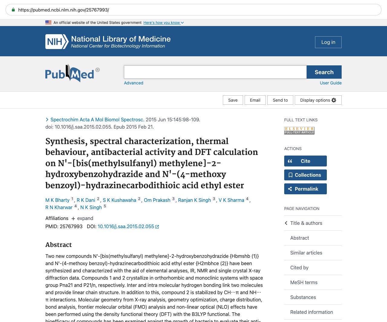 Screenshot — PubMed 25767993