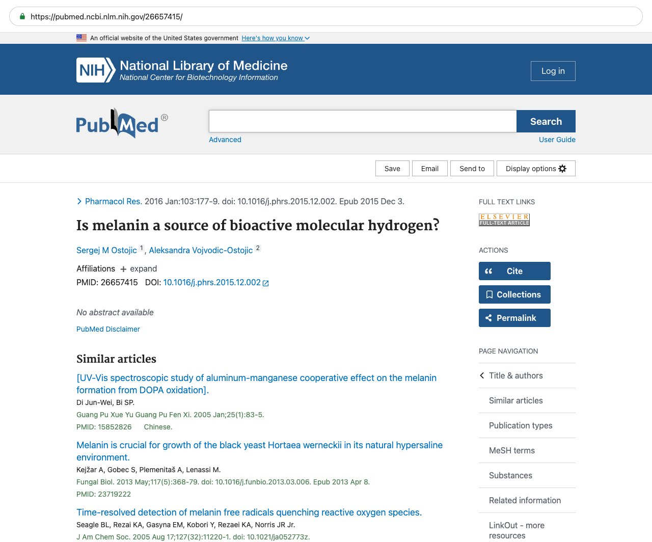 Screenshot — PubMed 26657415