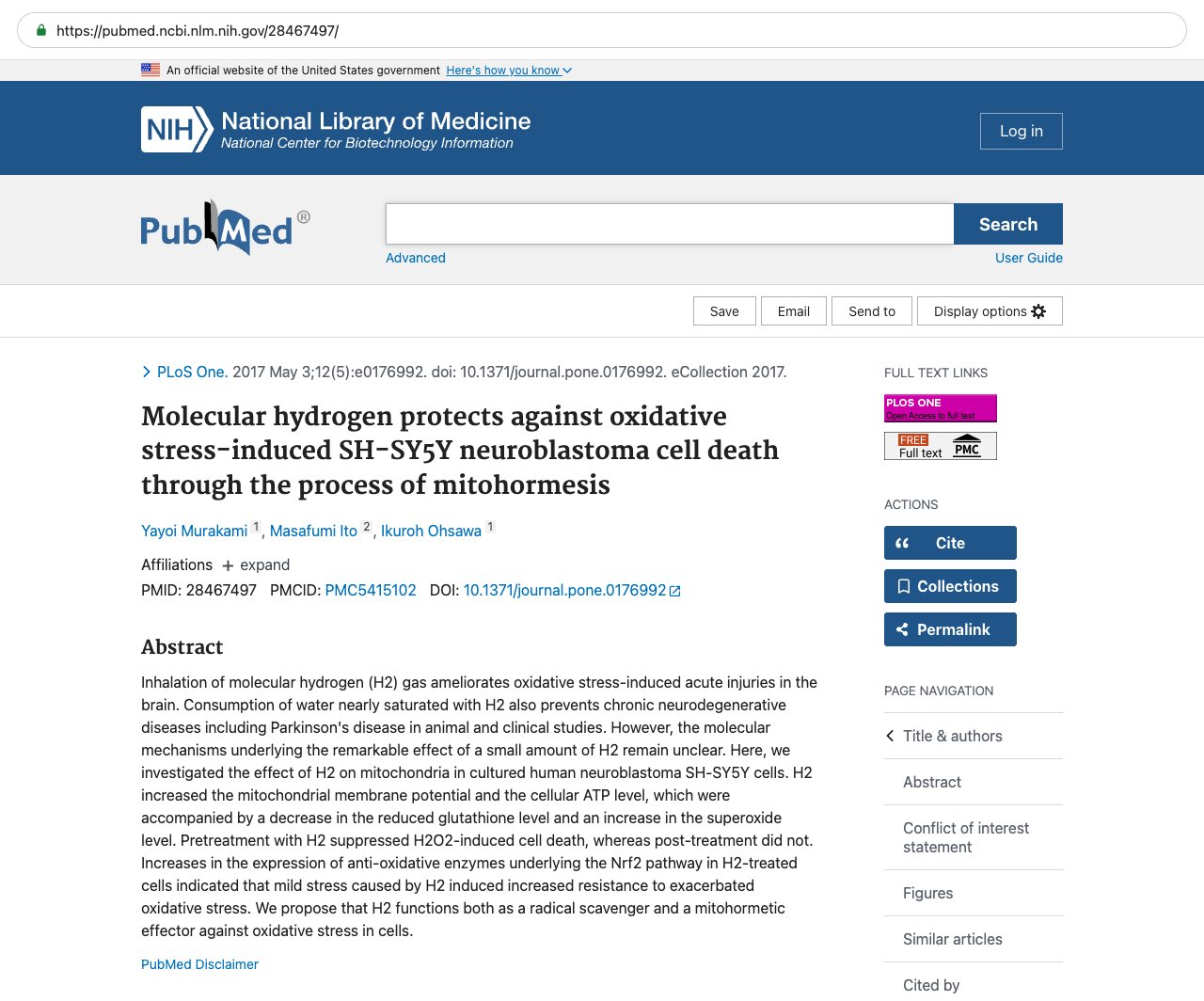 Screenshot — PubMed 28467497