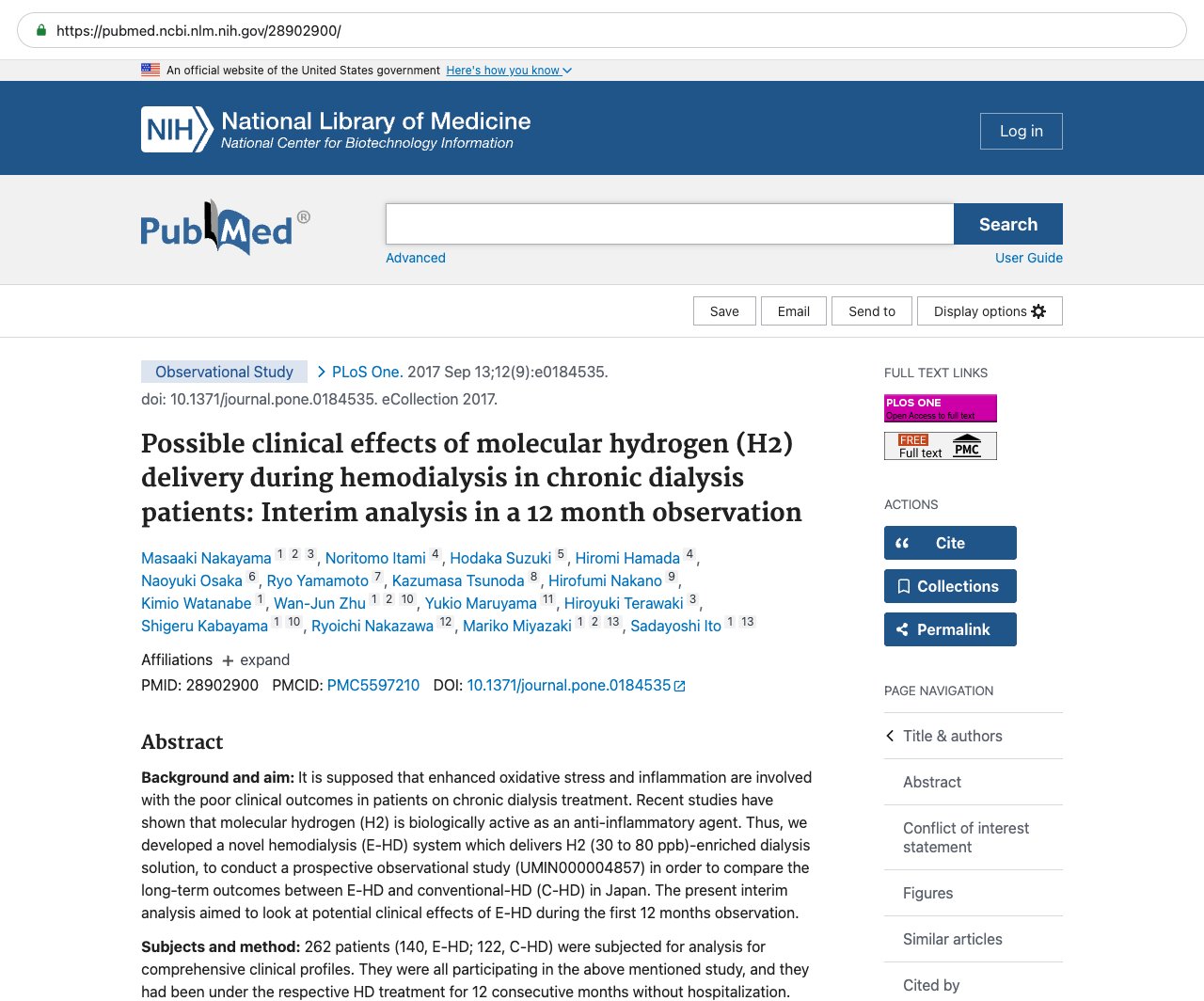 Screenshot — PubMed 28902900