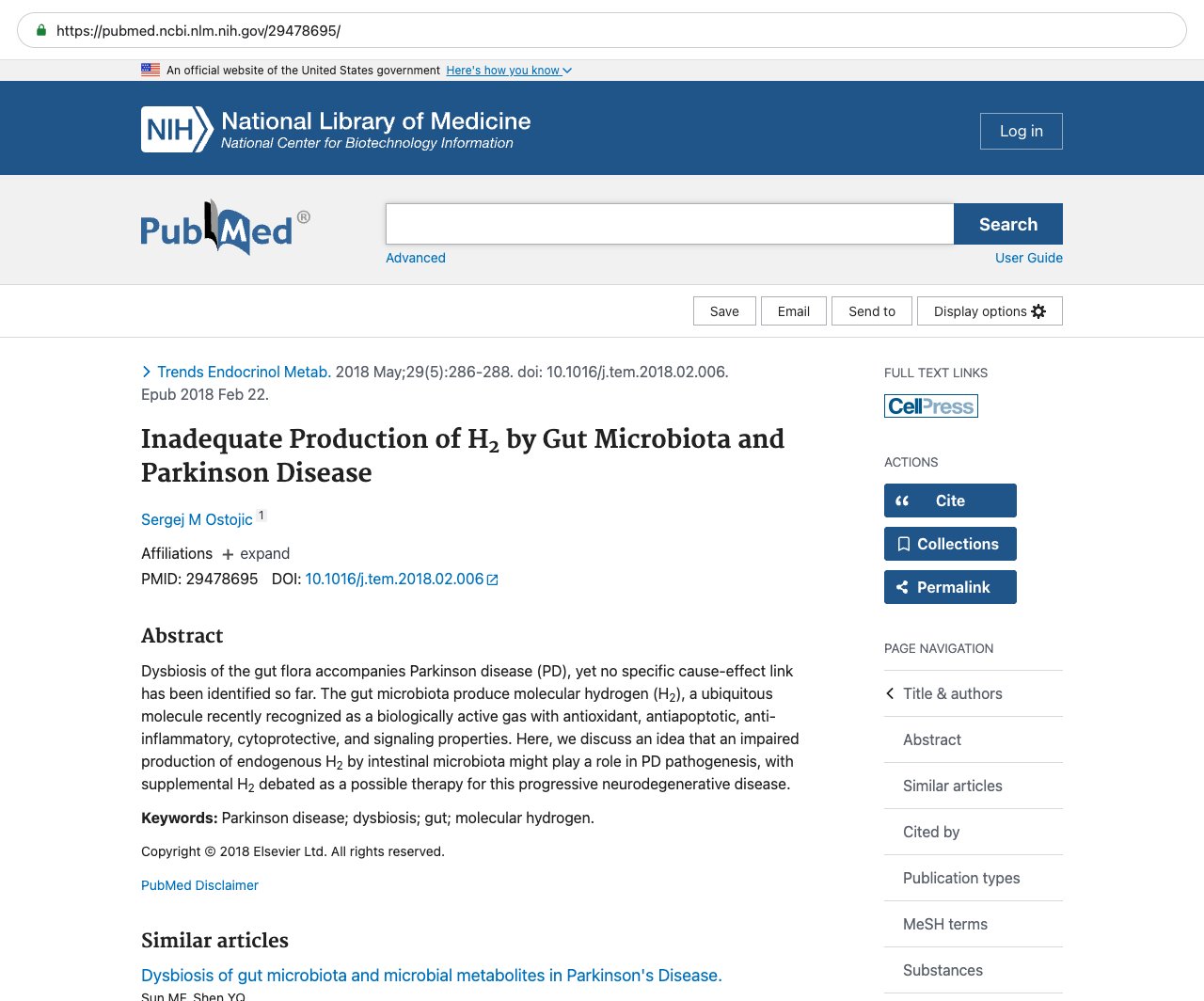 Screenshot — PubMed 29478695
