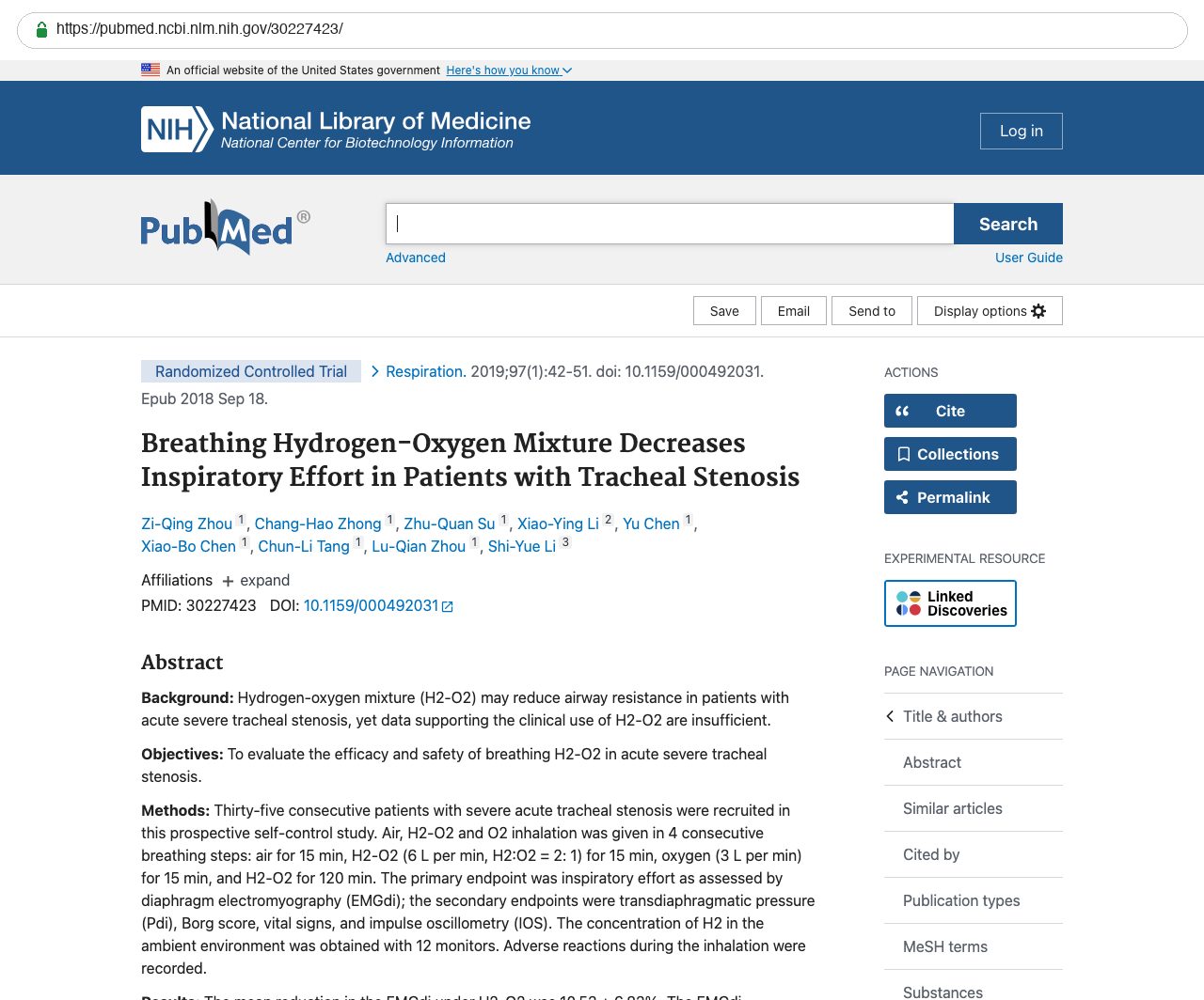 Screenshot — PubMed 30227423