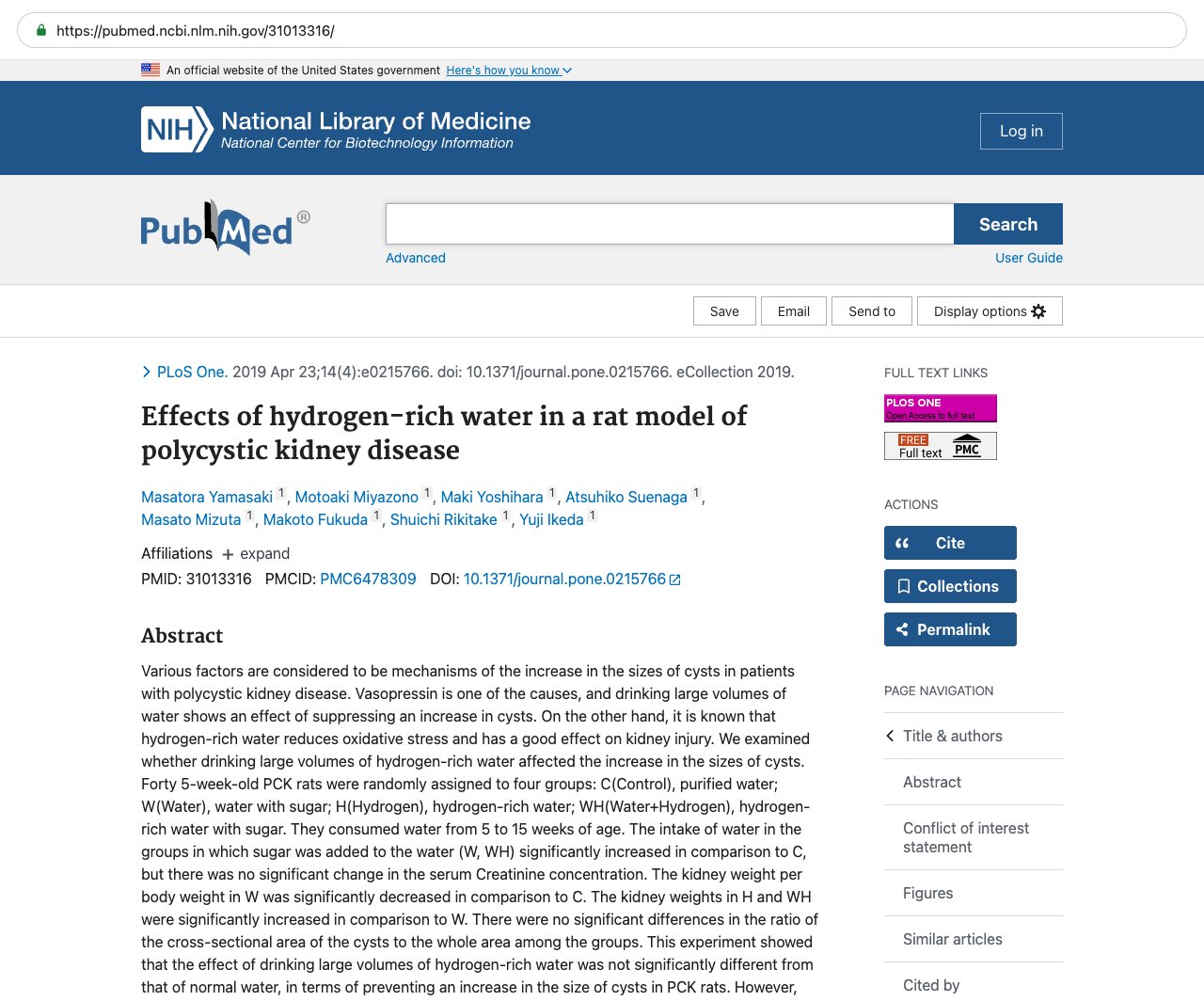 Screenshot — PubMed 31013316