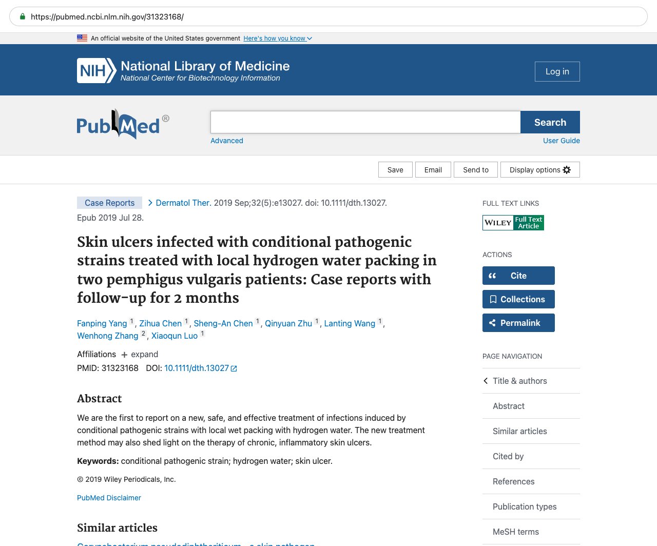 Screenshot — PubMed 31323168