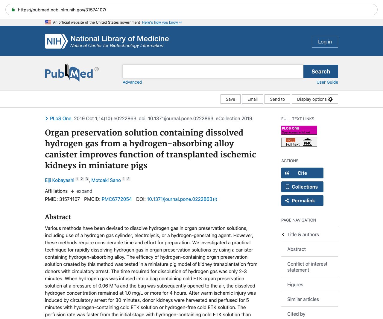 Screenshot — PubMed 31574107