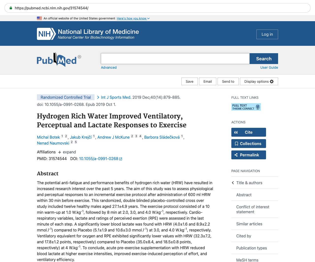 Screenshot — PubMed 31574544