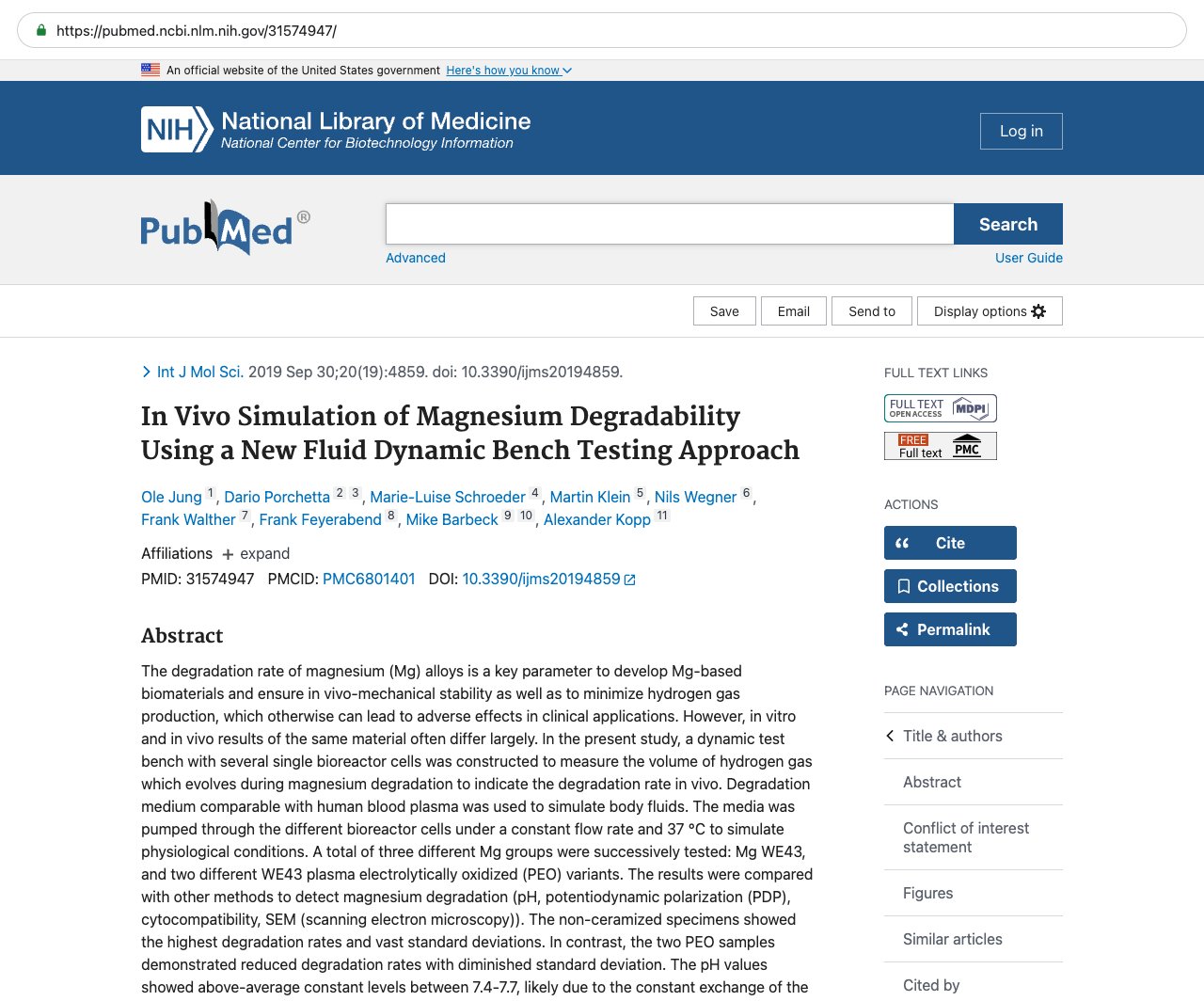 Screenshot — PubMed 31574947