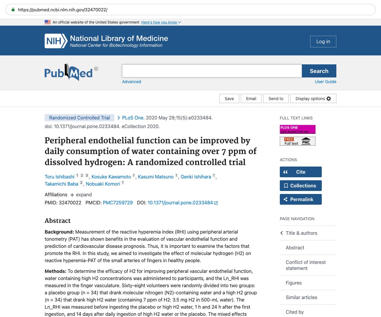 Screenshot — PubMed 32470022