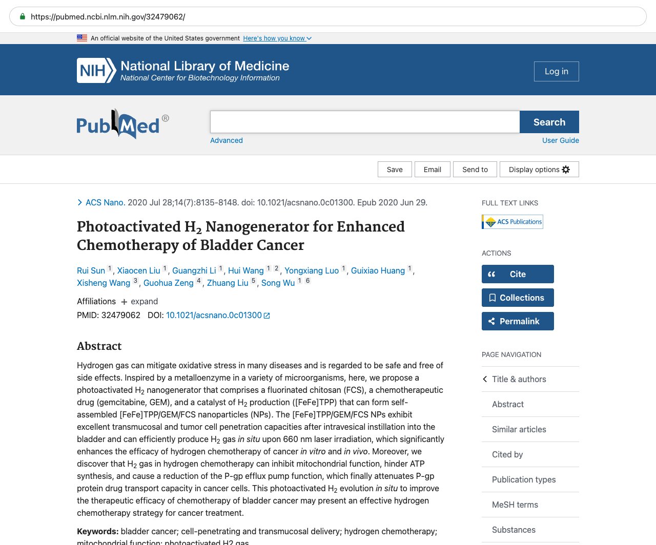 Screenshot — PubMed 32479062