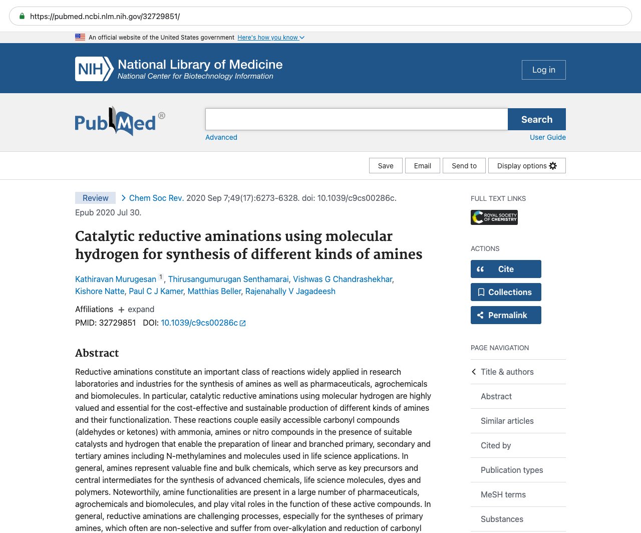 Screenshot — PubMed 32729851