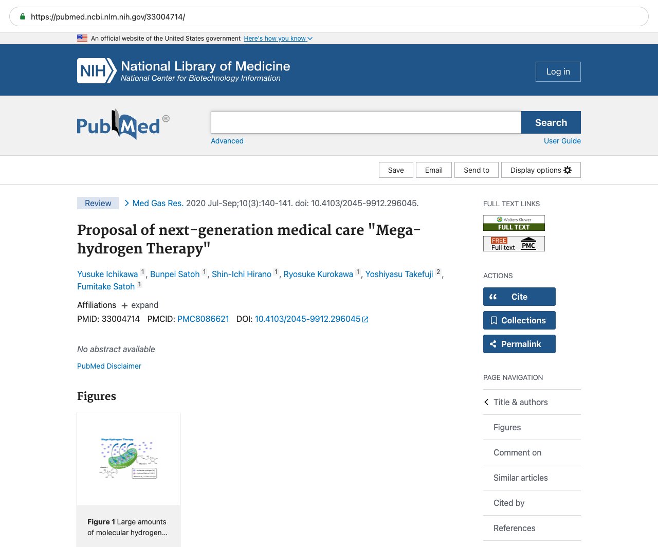 Screenshot — PubMed 33004714