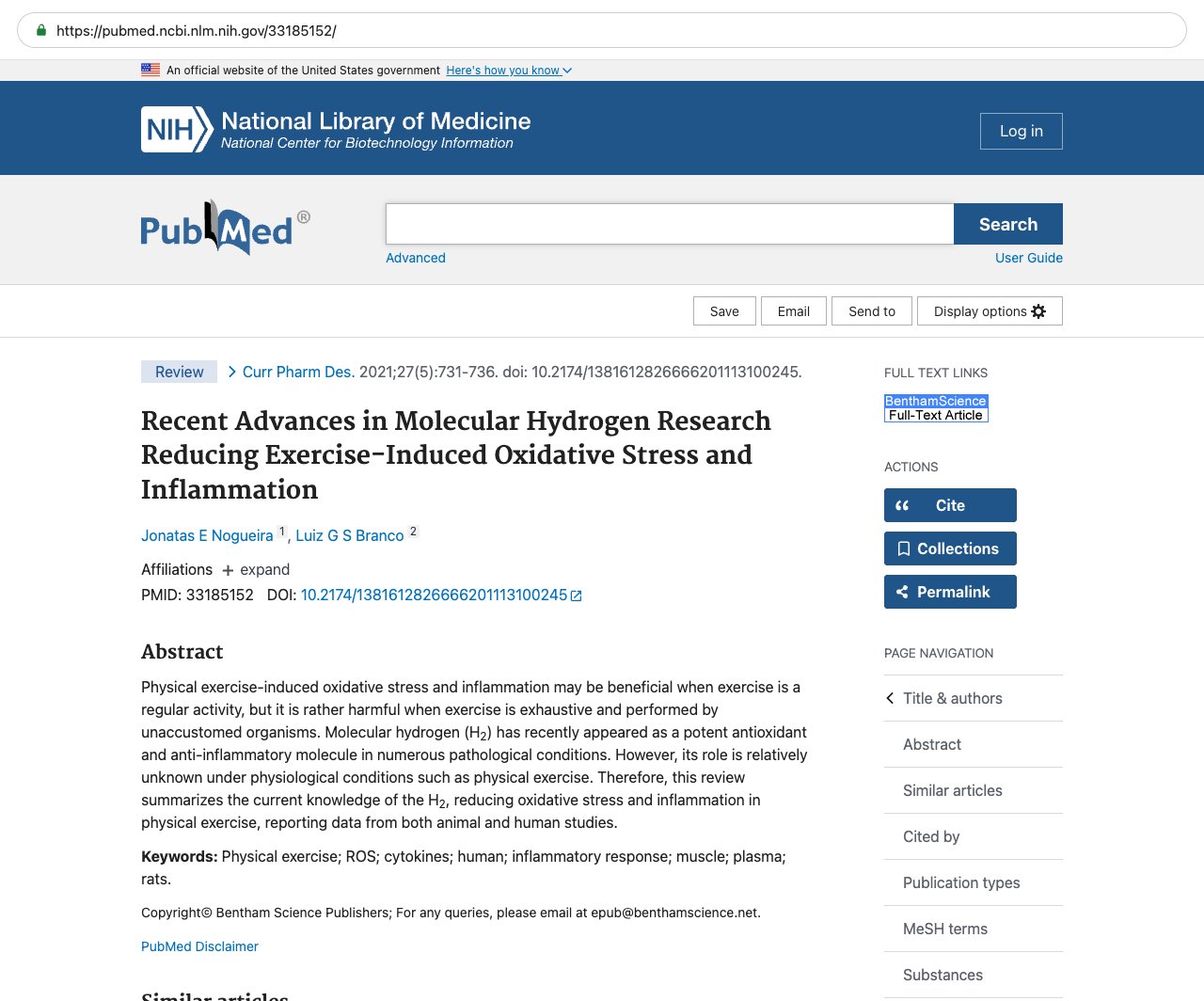 Screenshot — PubMed 33185152