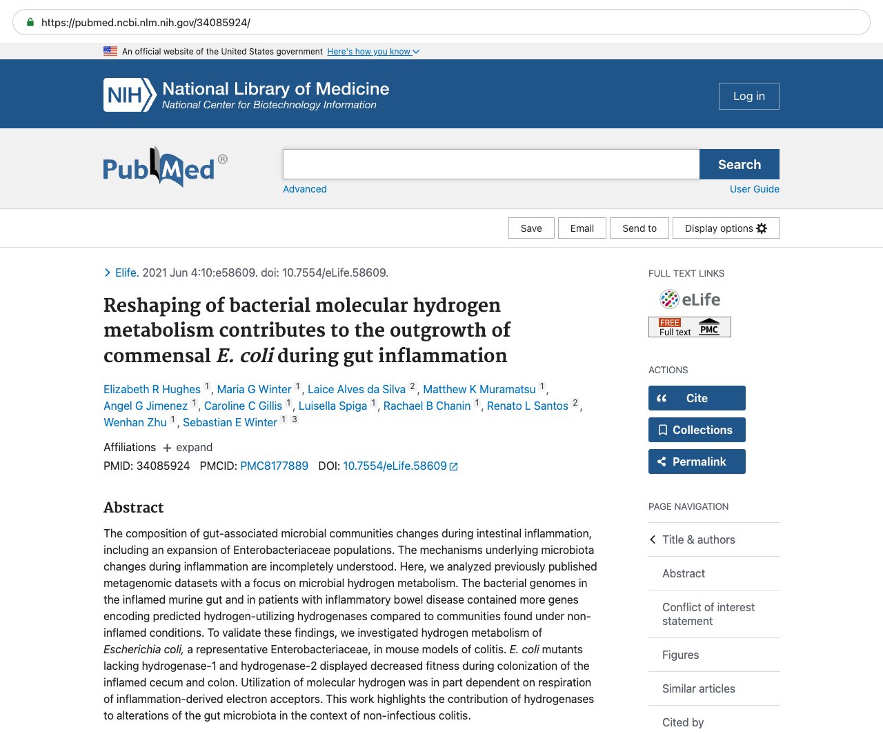 Screenshot — PubMed 34085924