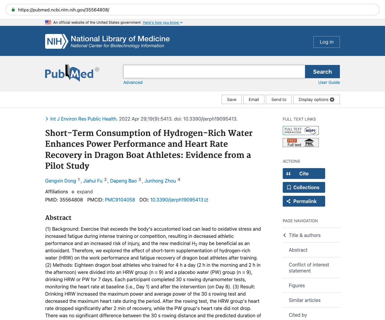 Screenshot — PubMed 35564808