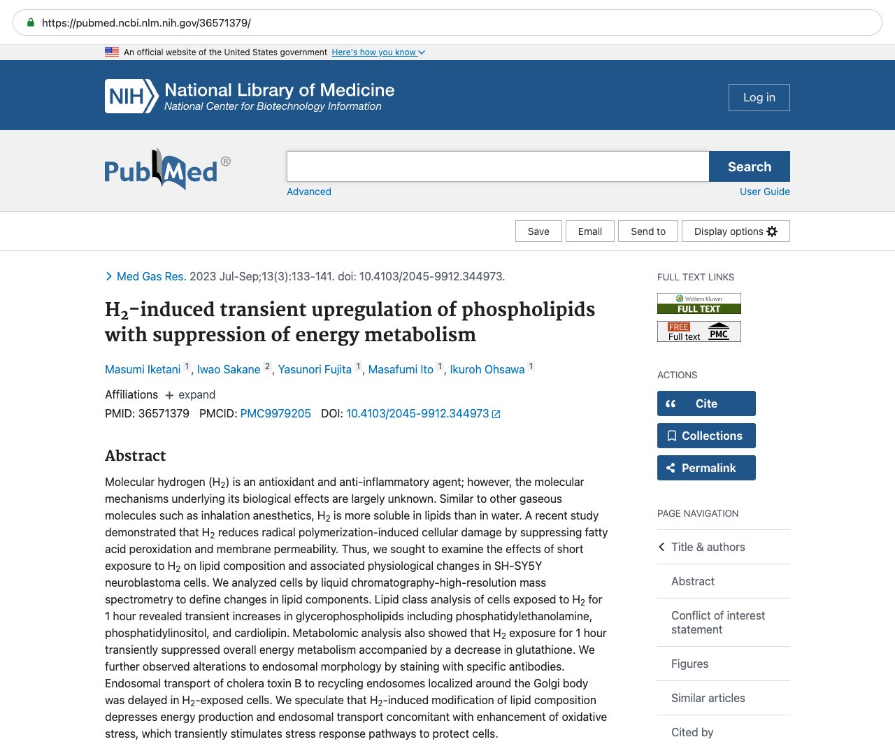 Screenshot — PubMed 36571379