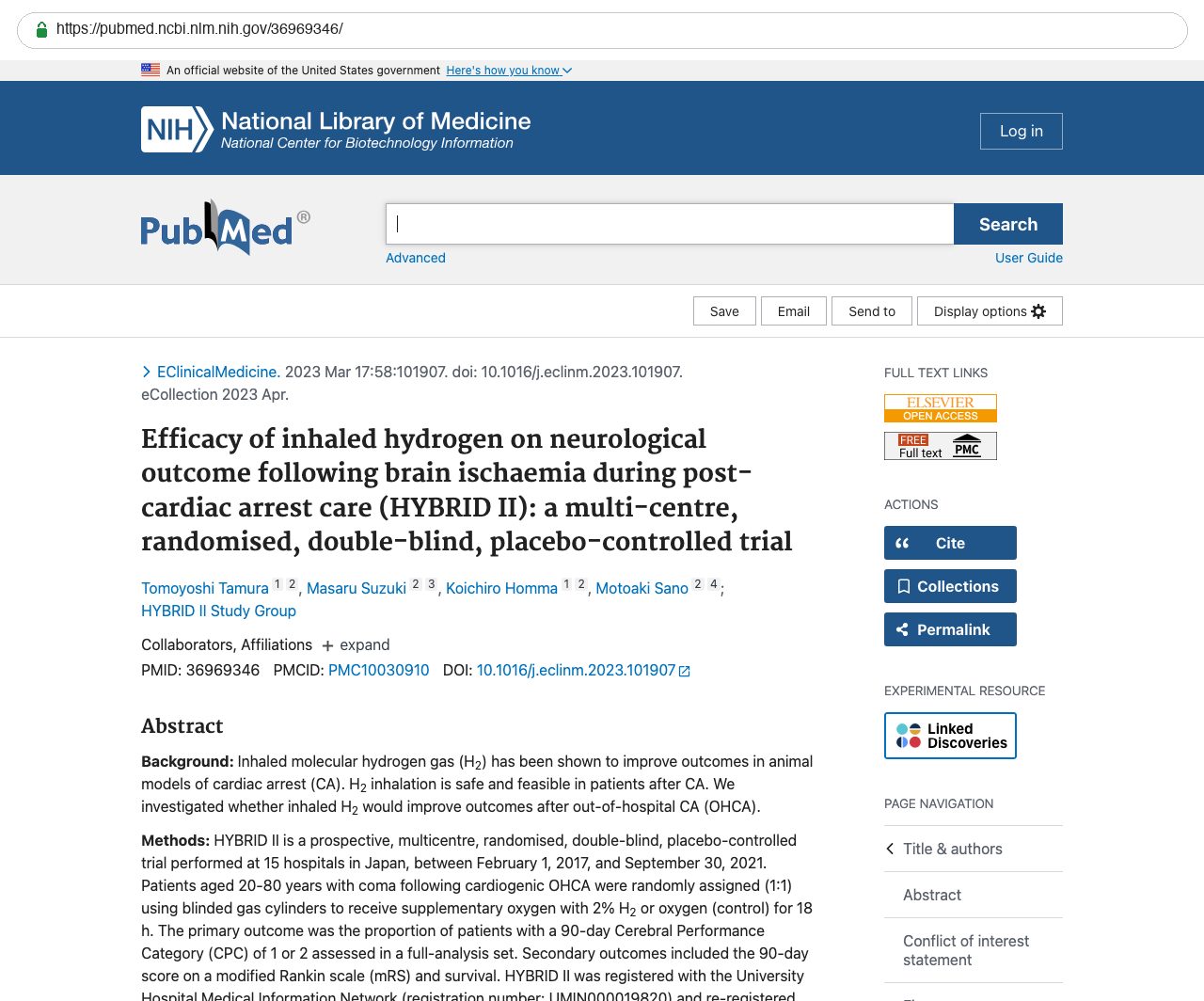 Screenshot — PubMed 36969346