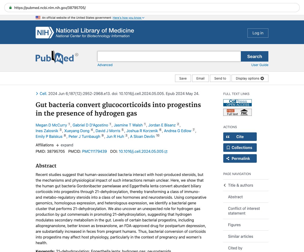 Screenshot — PubMed 38795705