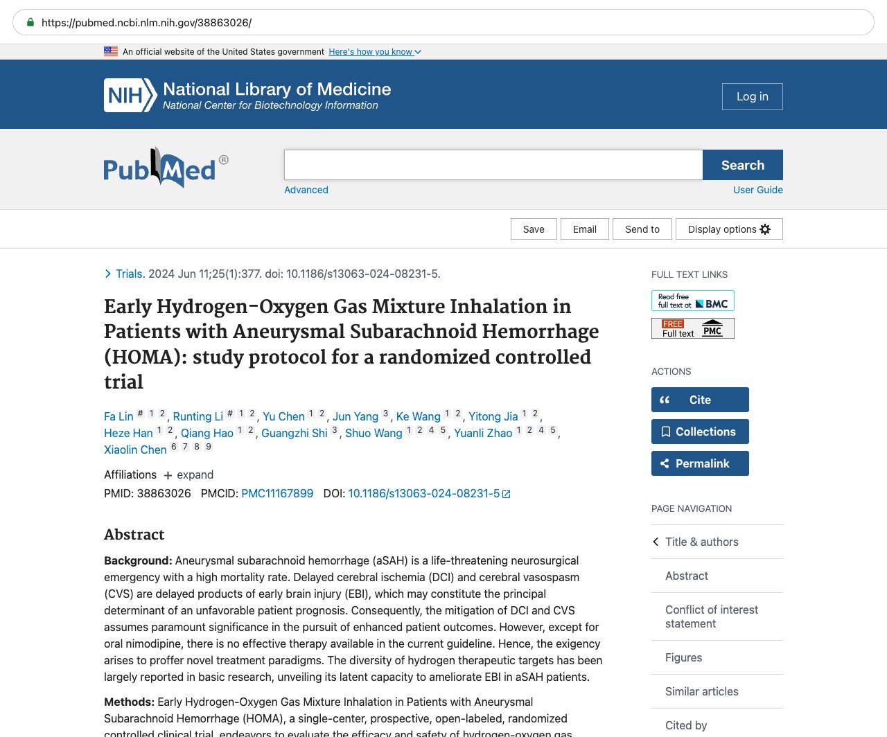 Screenshot — PubMed 38863026