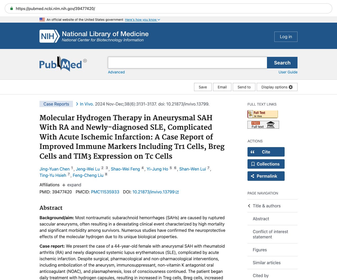 Screenshot — PubMed 39477420