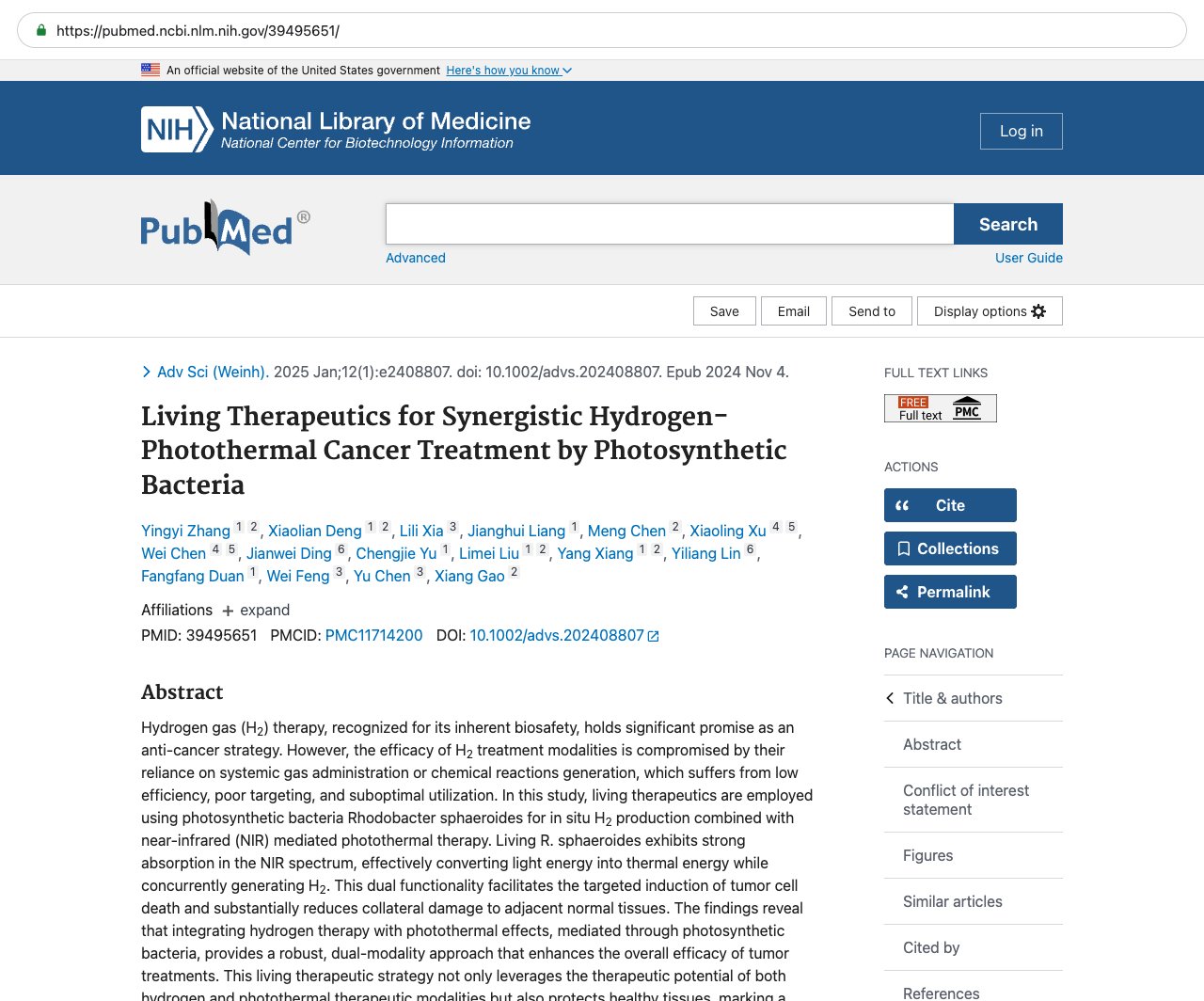 Screenshot — PubMed 39495651