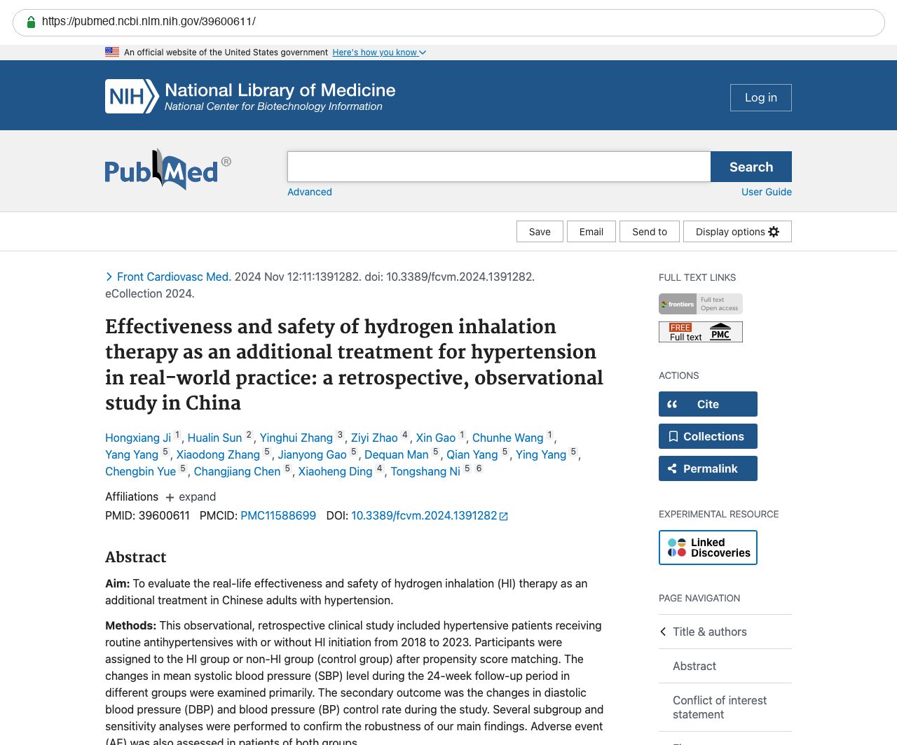 Screenshot — PubMed 39600611