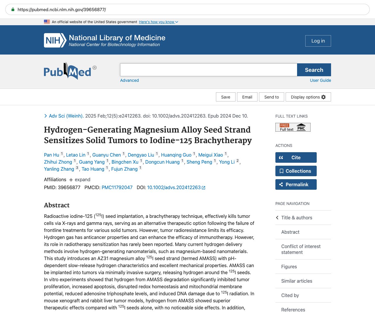 Screenshot — PubMed 39656877