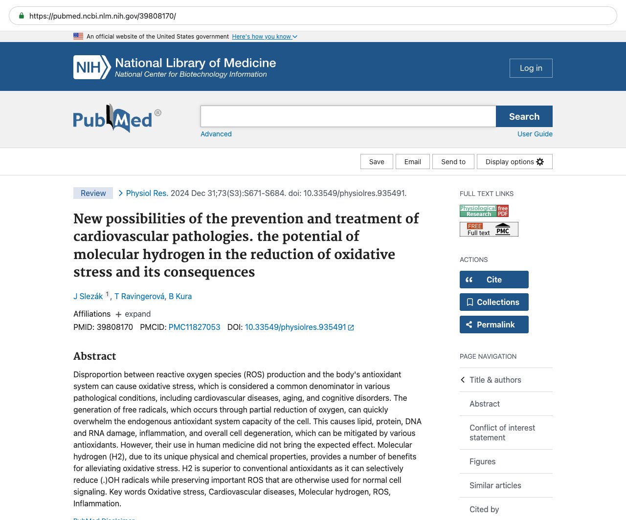 Screenshot — PubMed 39808170