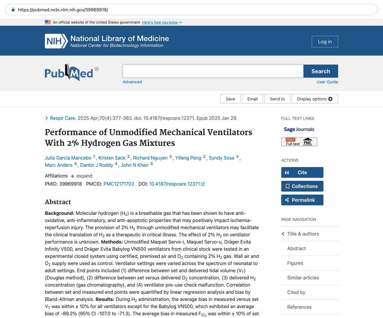 Screenshot — PubMed 39969918