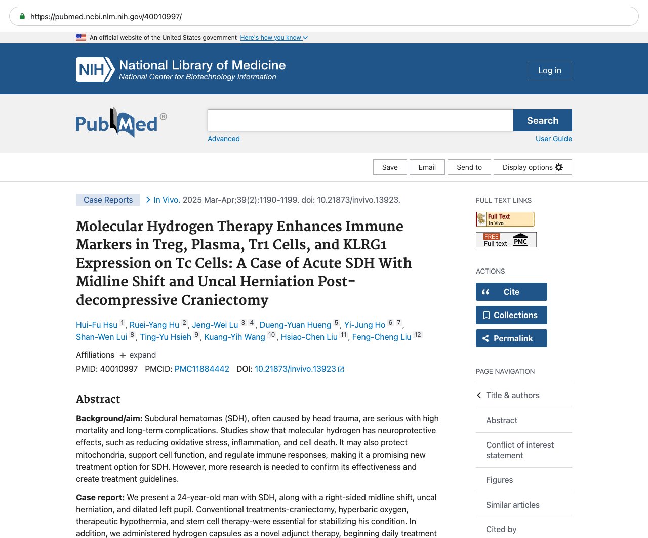 Screenshot — PubMed 40010997