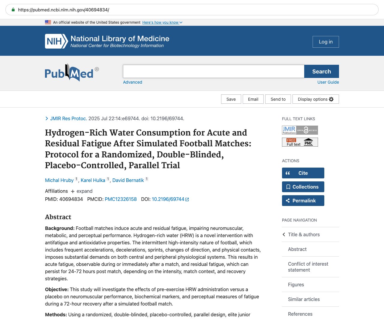 Screenshot — PubMed 40694834