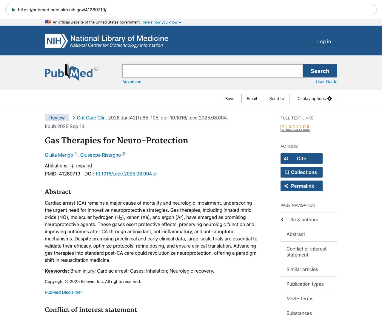 Screenshot — PubMed 41260719