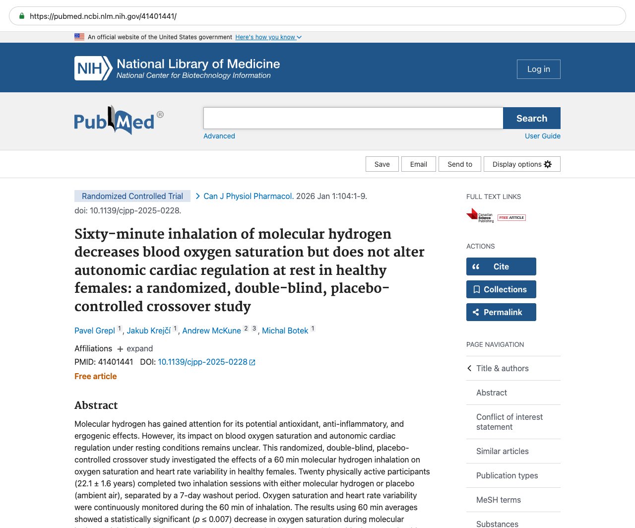 Screenshot — PubMed 41401441