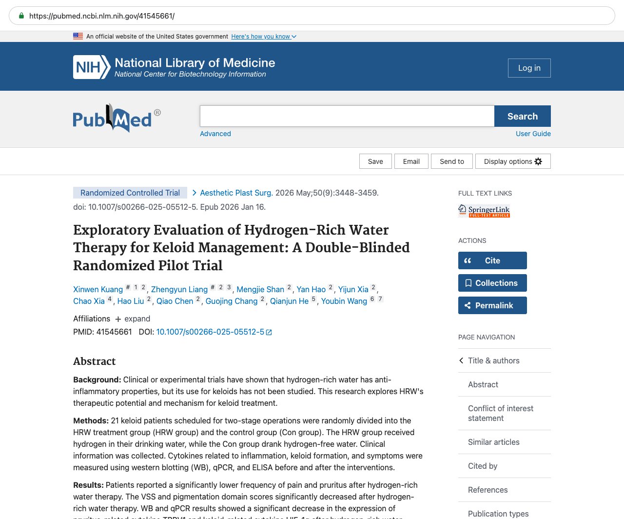 Screenshot — PubMed 41545661