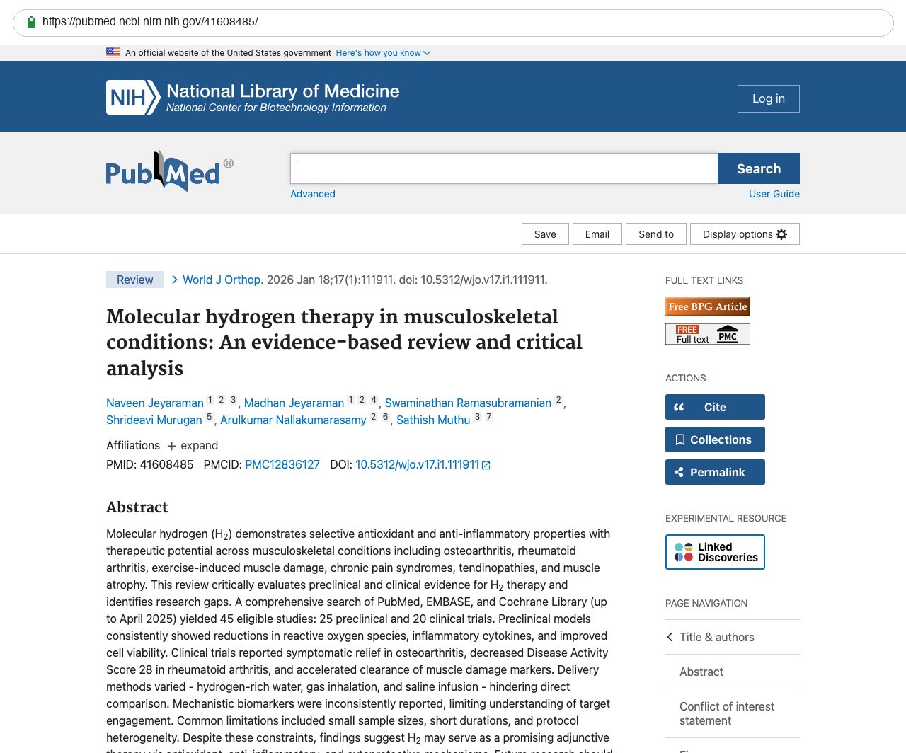 Screenshot — PubMed 41608485