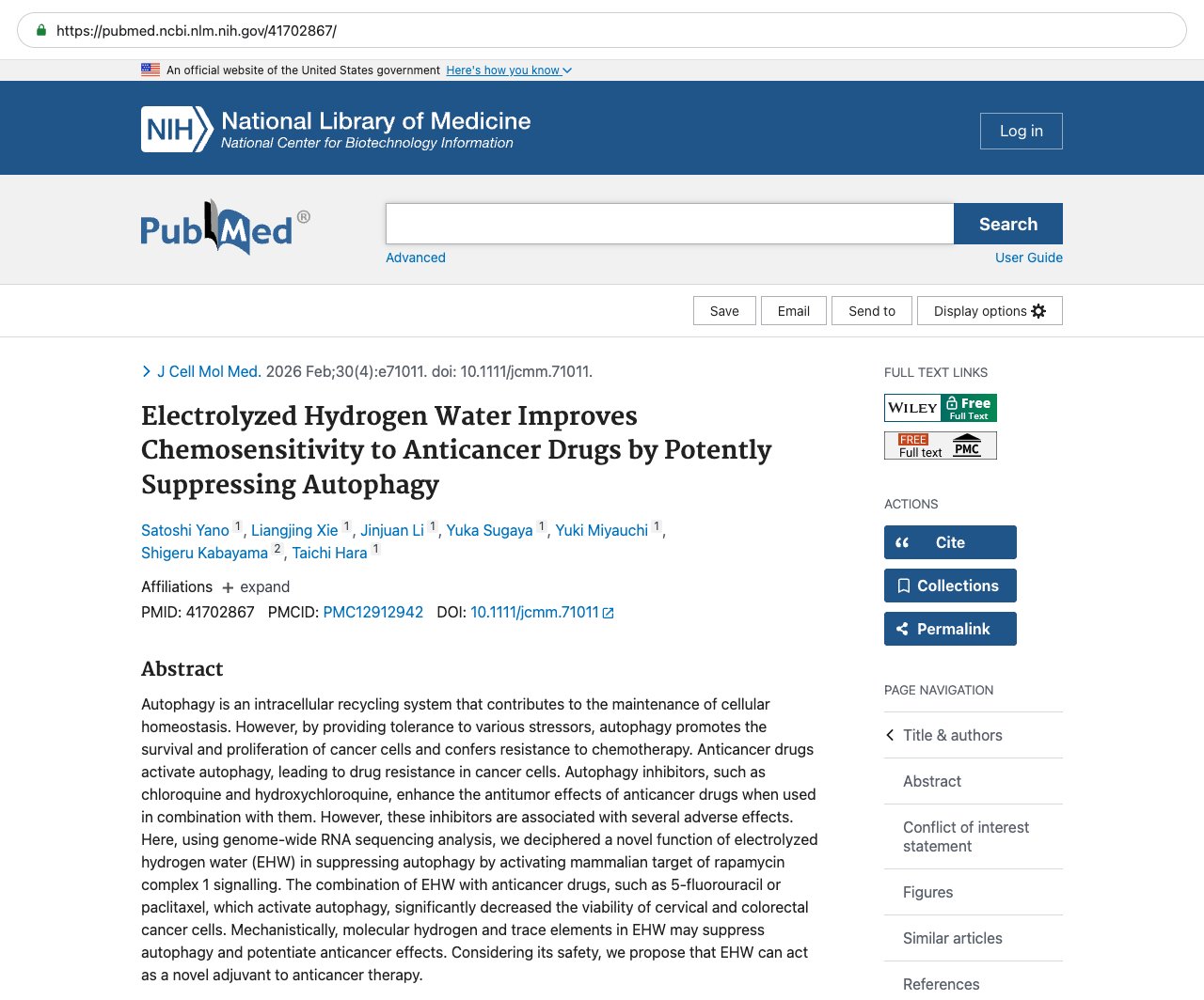 Screenshot — PubMed 41702867