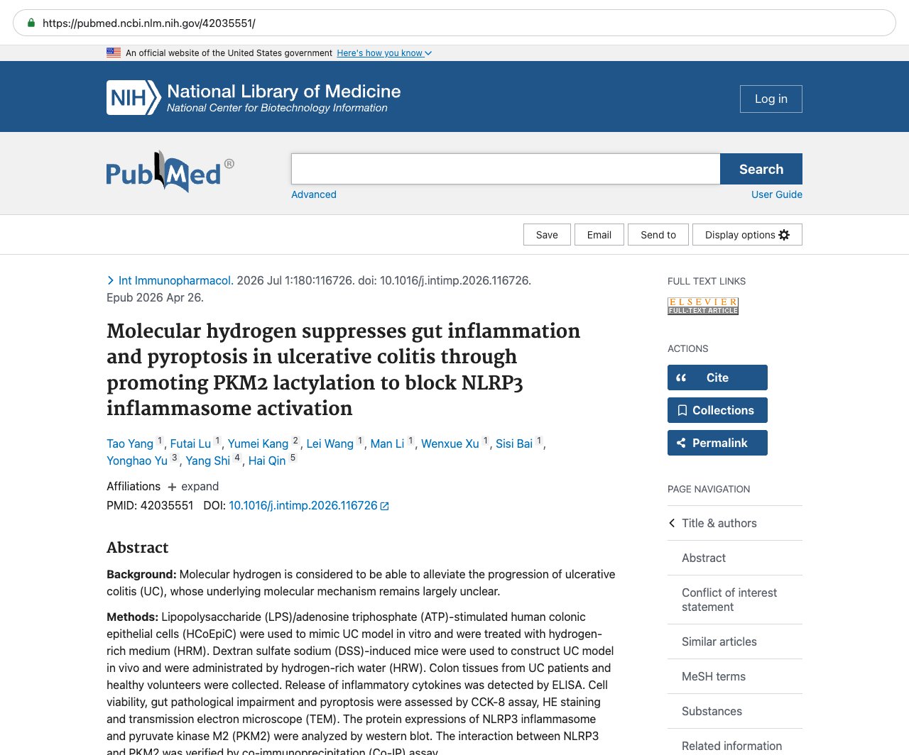 Screenshot — PubMed 42035551