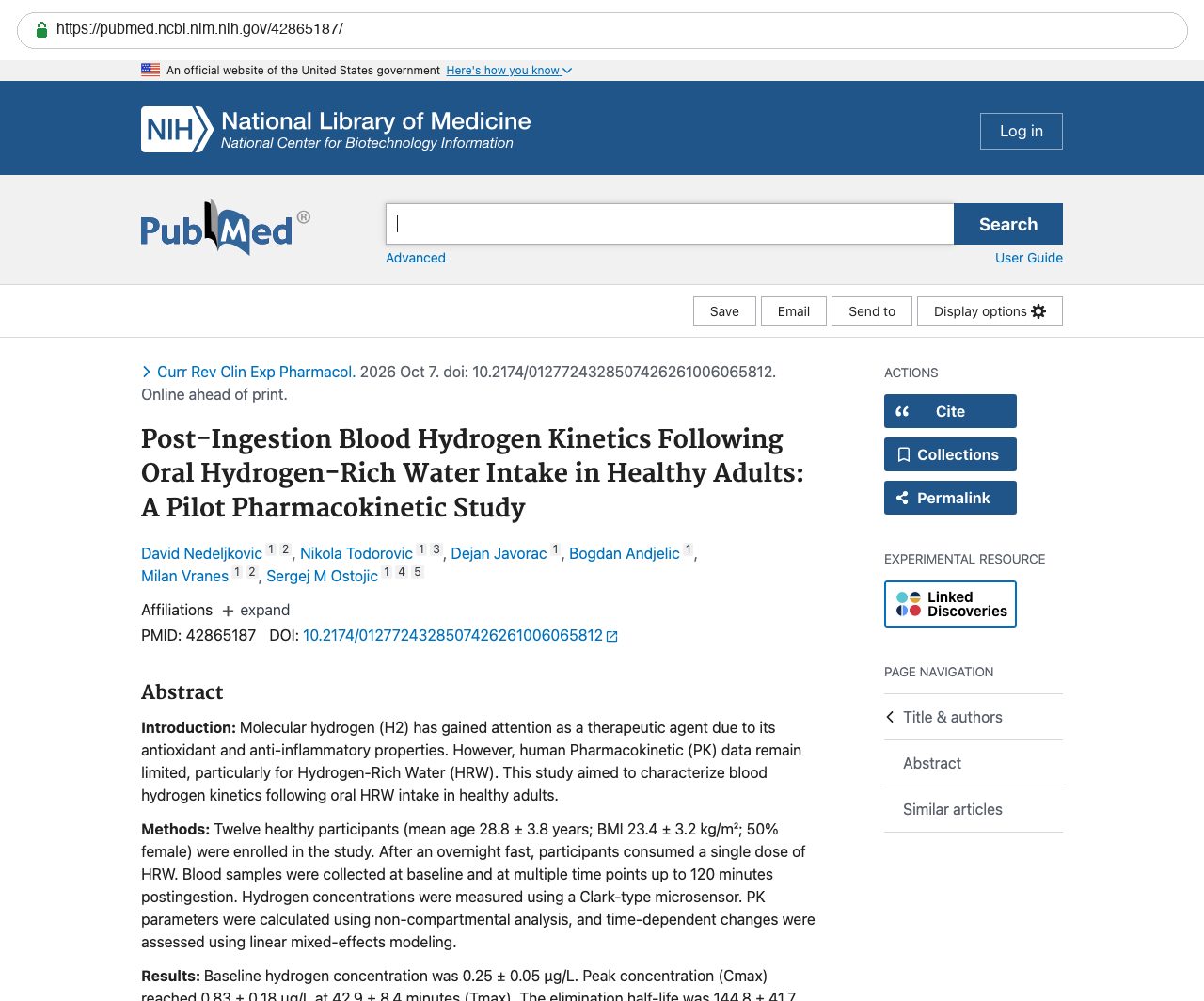 Screenshot — PubMed 42865187